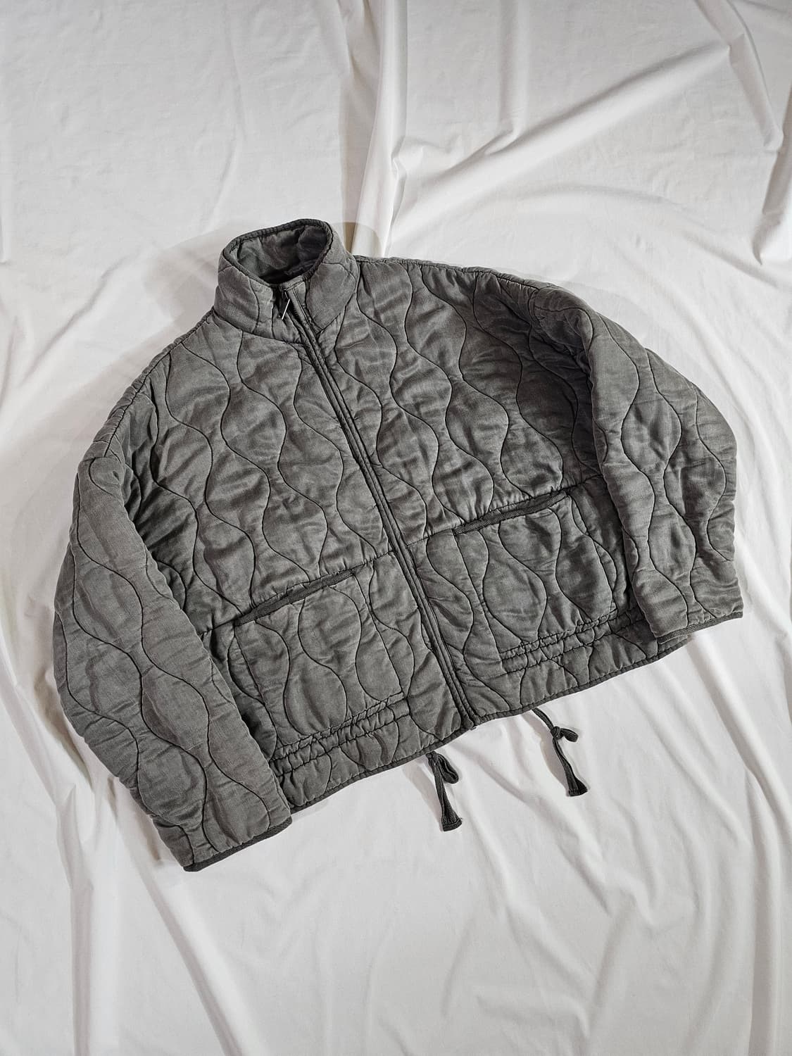 [M] ZARA 자라 빈티지 워싱 피그먼트 다잉 퀼팅 패딩 점퍼 상품이미지6