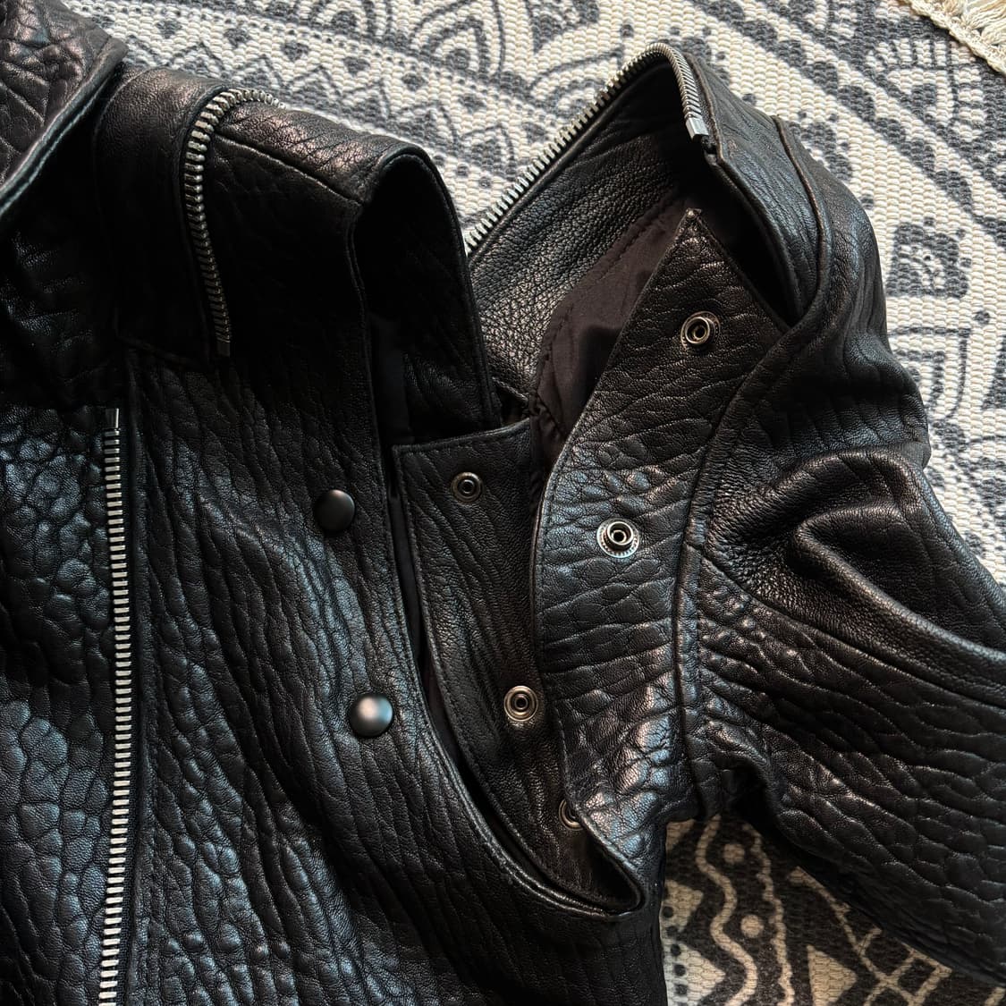 소매 탈부착 아이즈 카프스킨 자켓 상품이미지8