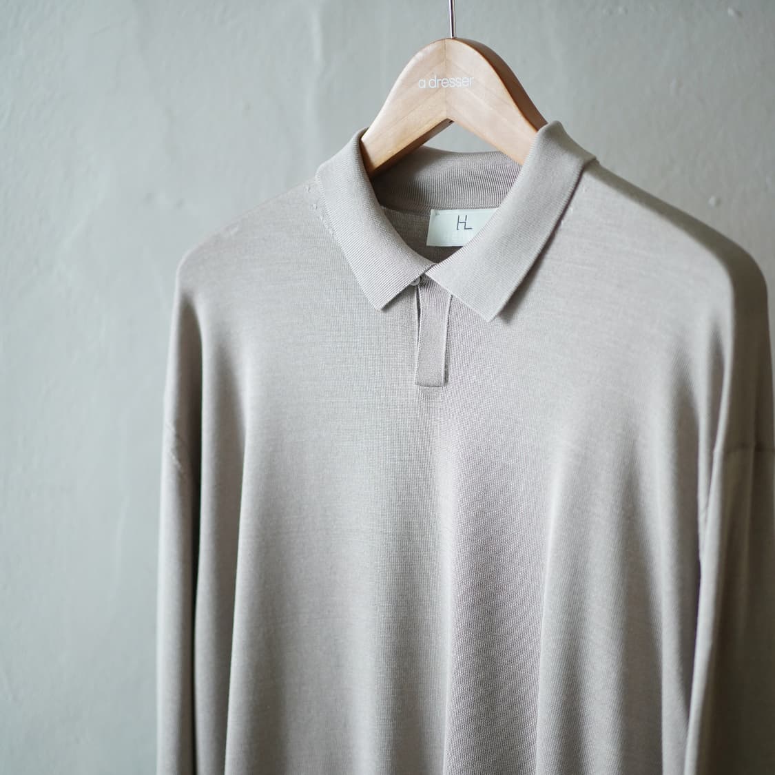 (2)HERILL SILK POLO 긴팔티 베이지 상품이미지2