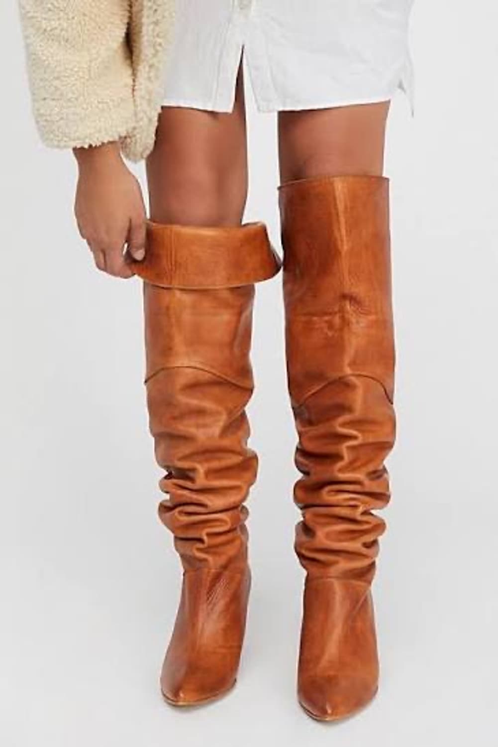 free people 소가죽 슬러치 싸이하이 부츠 상품이미지7