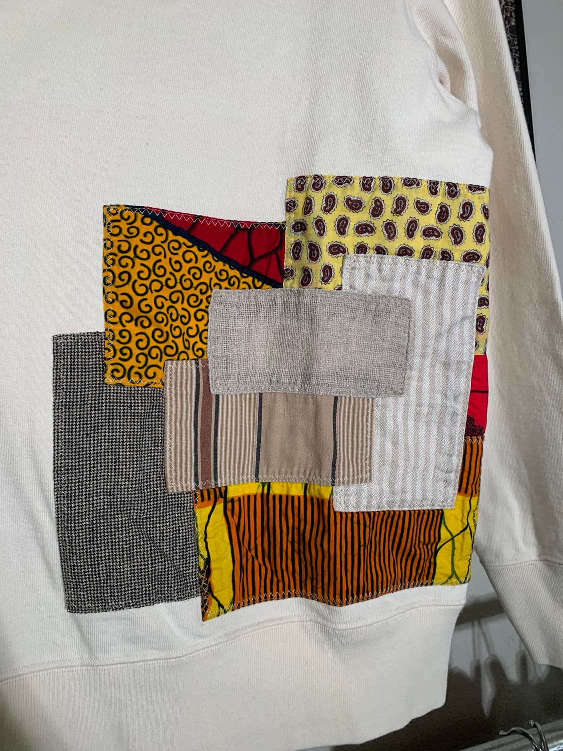 Junya watanabe mertz b schwanen 패치워크 맨투맨 상품이미지2