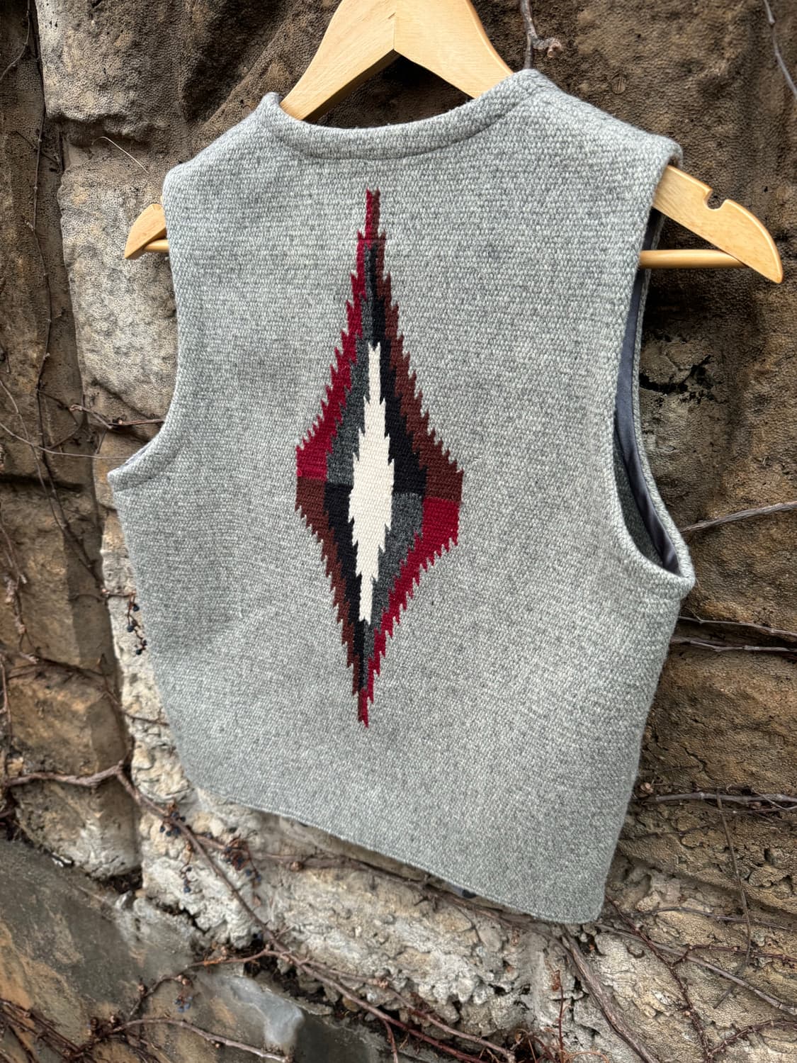 오르테가 핸드 우븐 울 네이티브 문양 웨스턴 치마요 베스트 조끼 상품이미지6