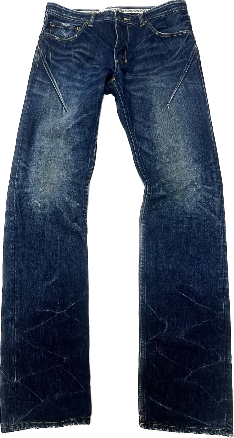 넘버나인07ss about a boy 크라잉하트패치 데님팬츠 상품이미지1