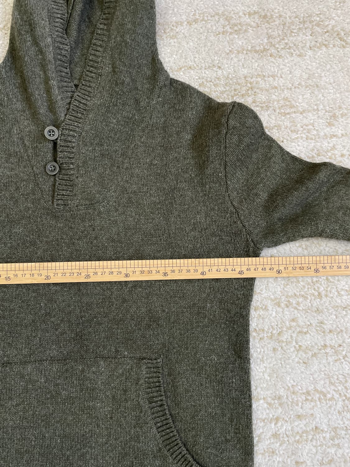 [M] GAP 갭 빈티지 울 블랜디드 하프 버튼 니트 후디 상품이미지6