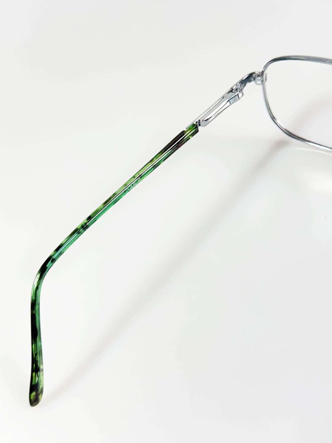 90s 실버 메탈 슬림 스퀘어 프레임 빈티지 안경 상품이미지7