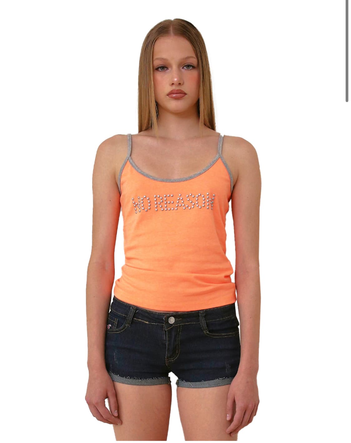 Just haus 저스트하우스 RHINESTONE RIBBED CAMI  상품이미지2