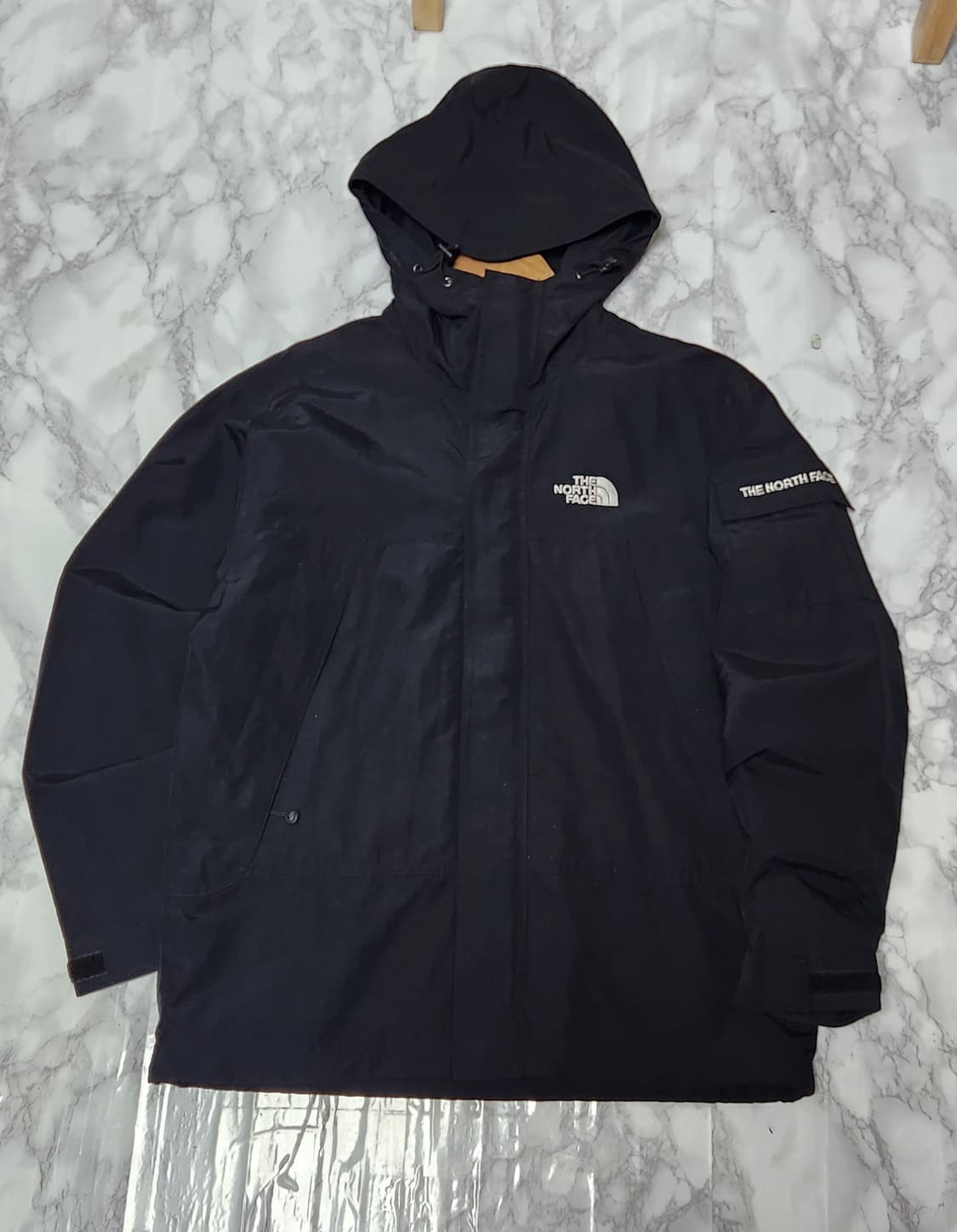노스페이스 바람막이 나일론 블랙 후드 자켓 상품이미지3