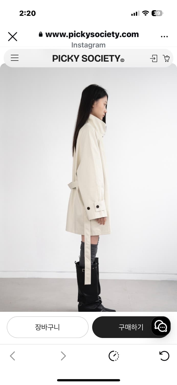 피키 소사이어티 트렌치 코트 베이지 Middle Trench Coat 상품이미지3