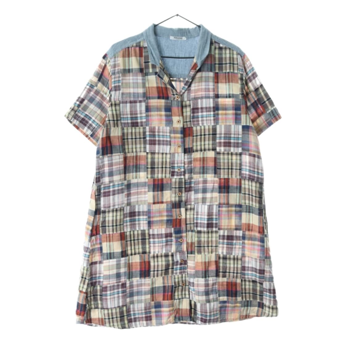 모리걸 패치워크 셔츠 원피스 리얼패치 모리걸 빈티지 상품이미지1