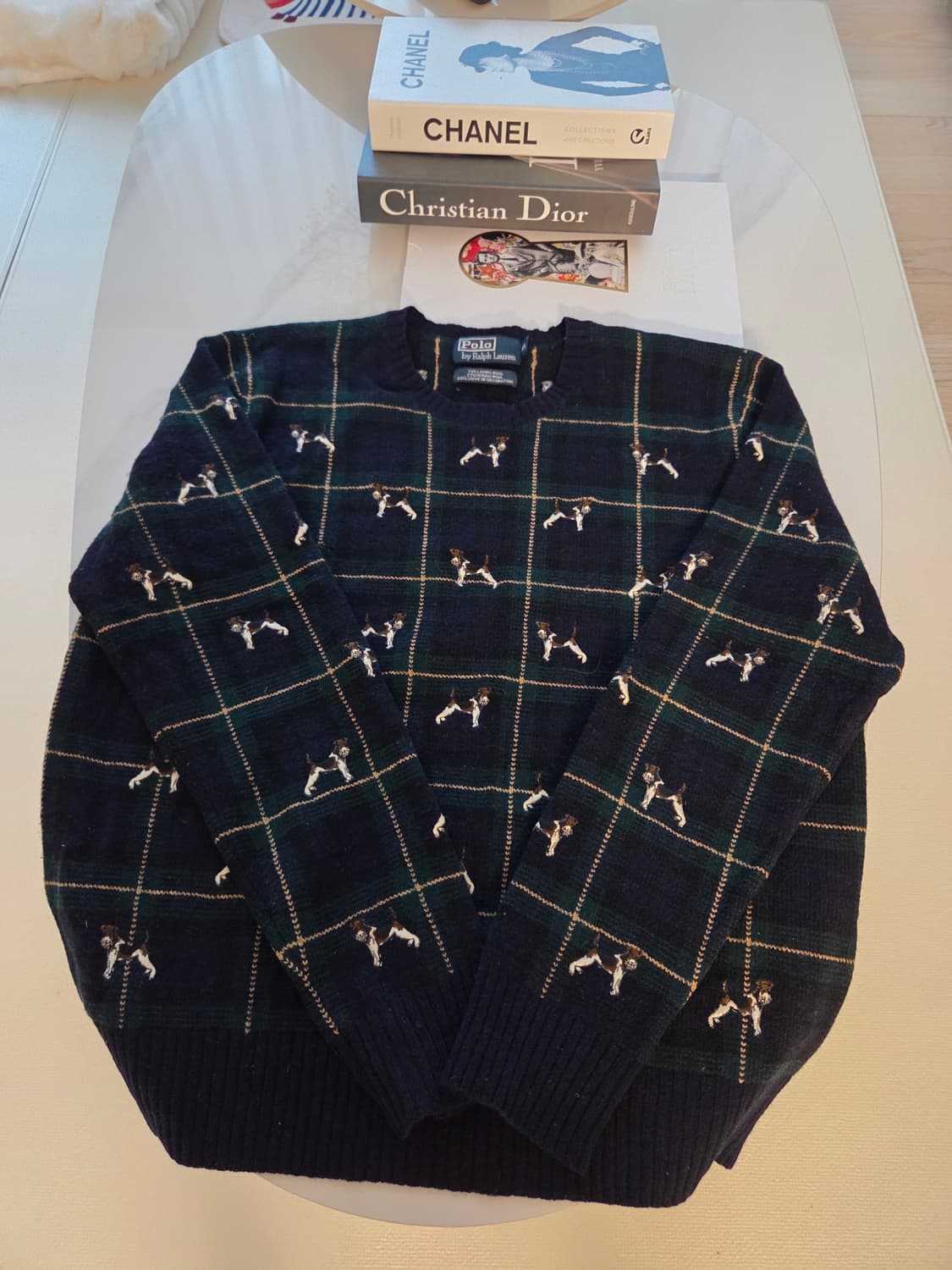 폴로 랄프로렌 도그자수 타탄체크 울 자수 상품이미지4