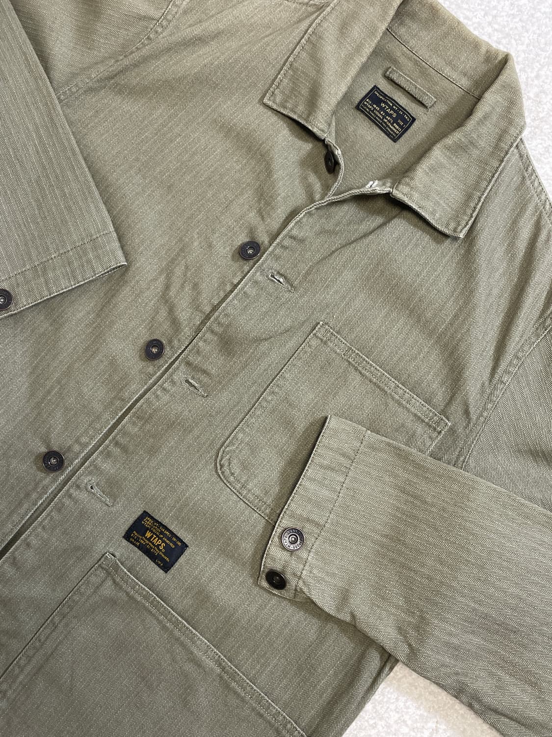 더블탭스 코튼 헤링본 자켓 상품이미지2