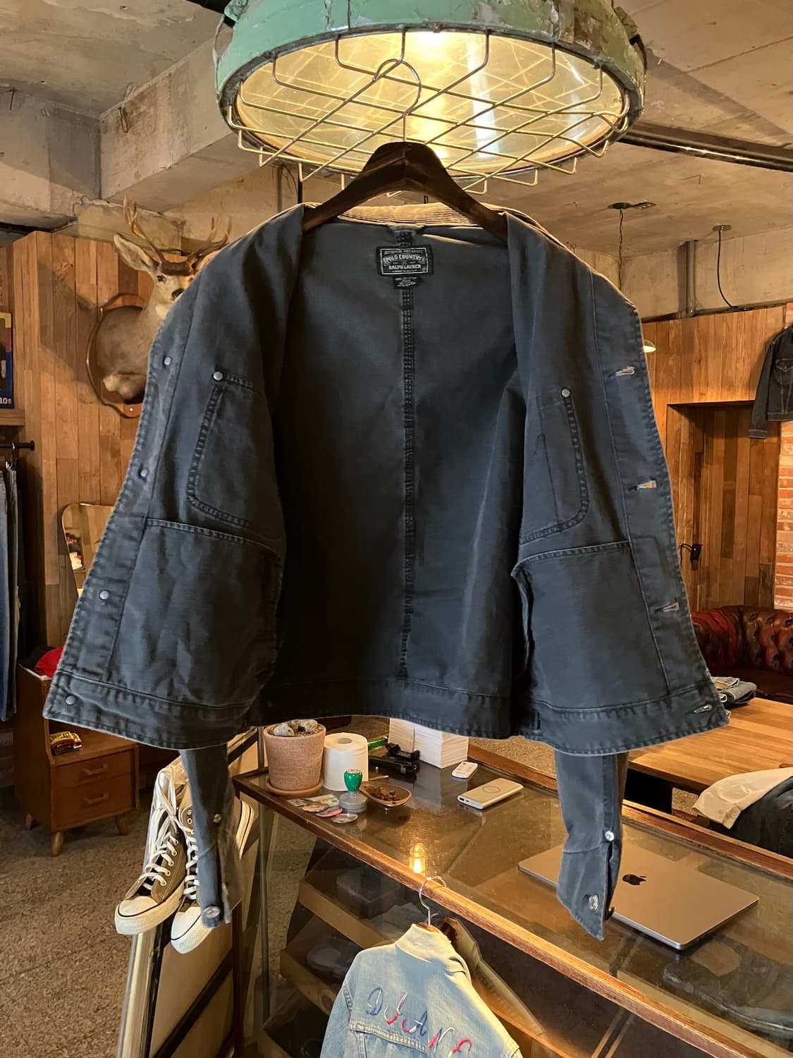 90s USA 빈티지 폴로 컨트리 블랙 덩가리 자켓 상품이미지3