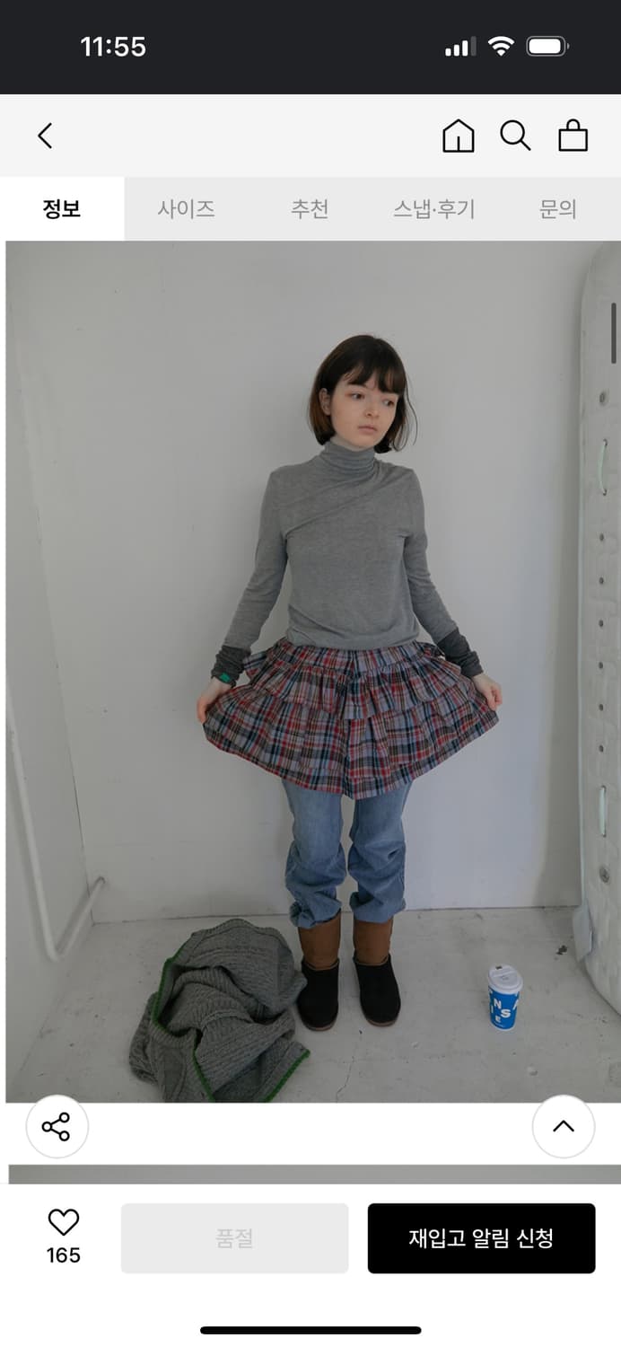 노컨텐츠 체크 프릴 미니 스커트 상품이미지6