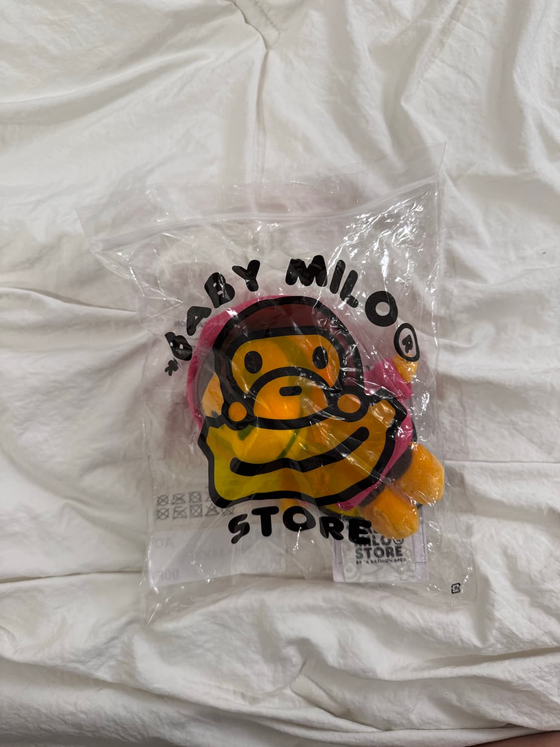 베이프 마일로 핑크 후드 플러시 키링 (새상품) 상품이미지3