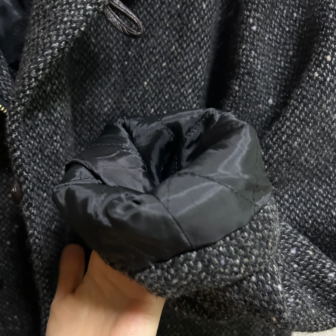 헤링본 울 아우터 차콜(M) 상품이미지7