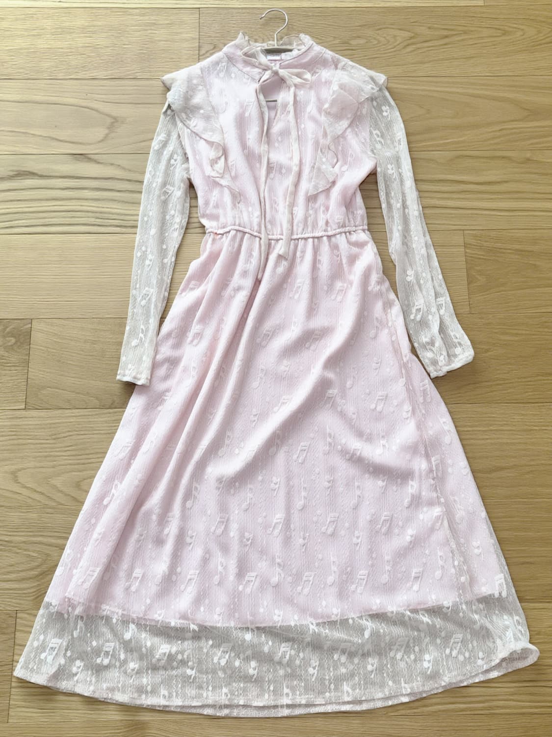 핑크 음표 원피스 위시코어  상품이미지1