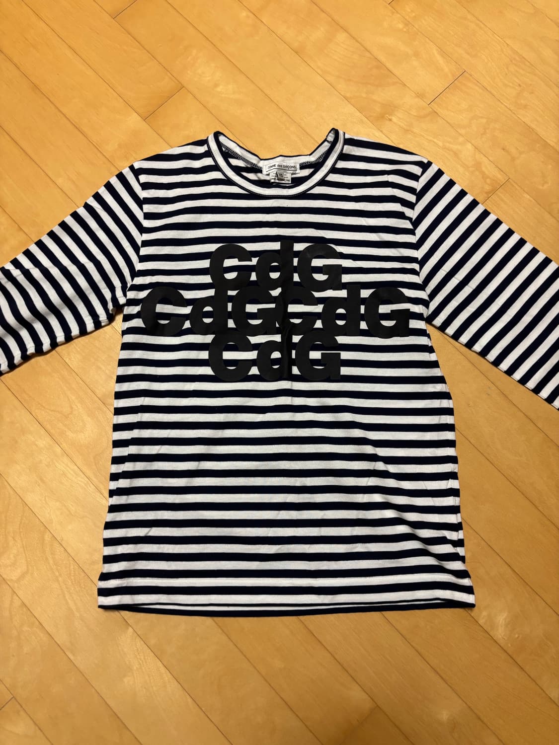 꼼데가르송 CdG 스트라이프 긴팔 티셔츠 XS 상품이미지1