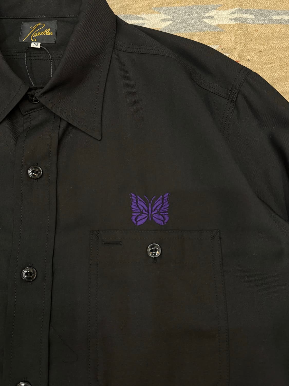 [M] 니들스 워크 셔츠 블랙  상품이미지3