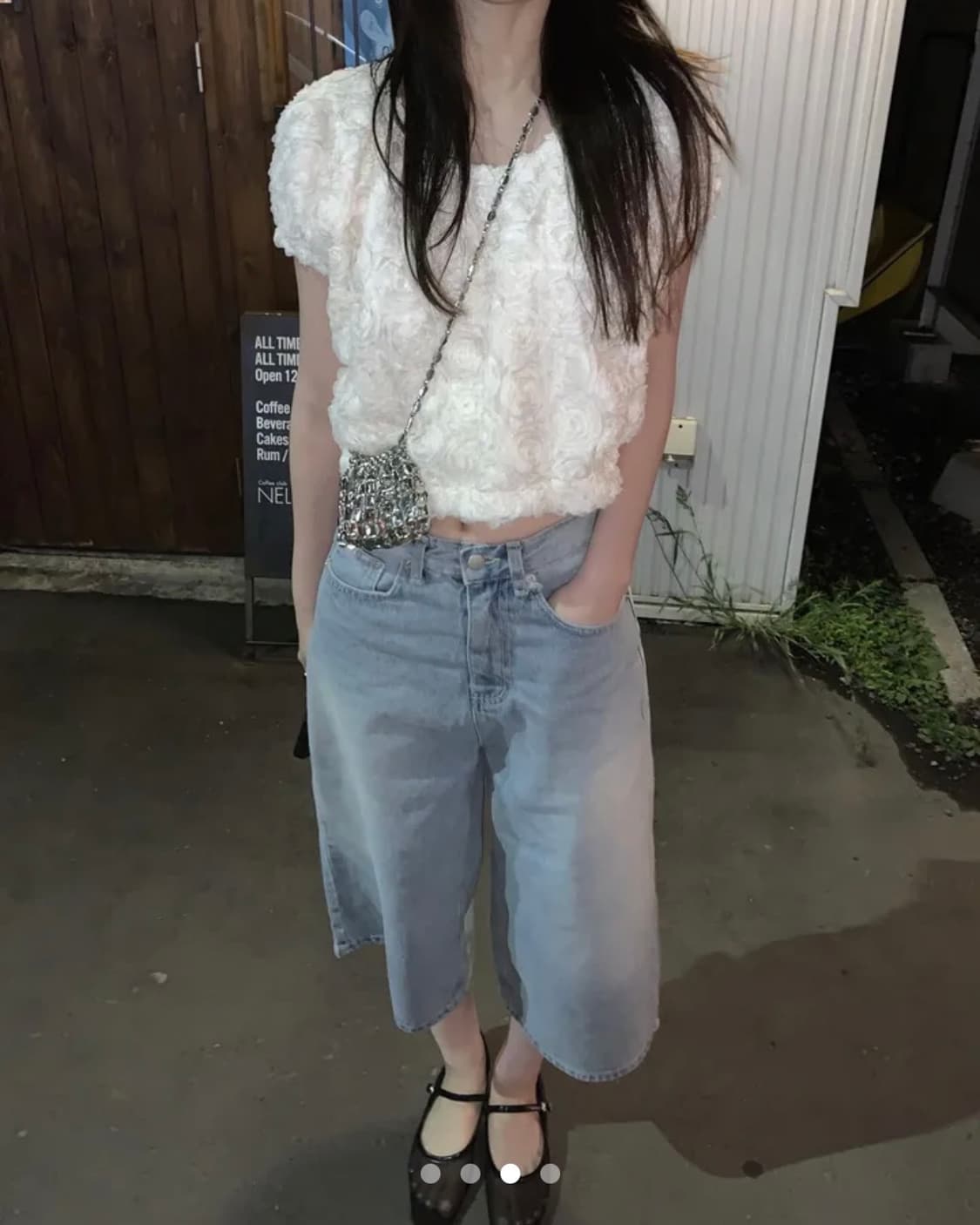 프릴리 로즈 퍼프 블라우스 상품이미지3