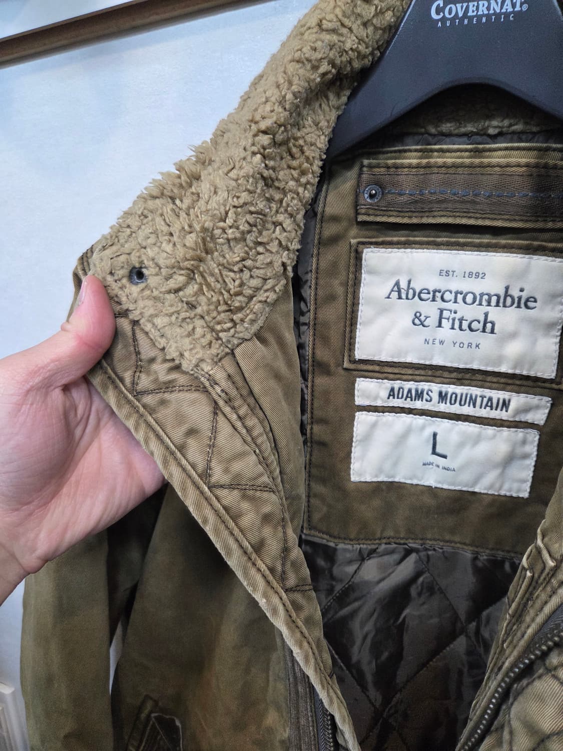 아베크롬비 빈티지 아담스 마운틴 셰르파 누빔 자켓 L 상품이미지4