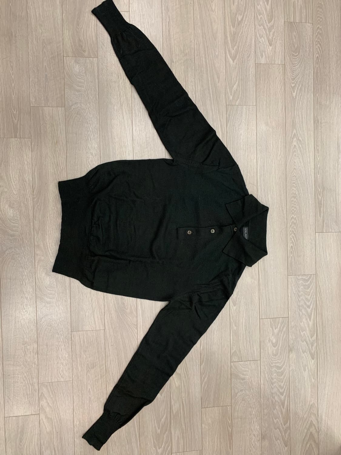 볼란테 VOLANTE 남성 울 카라니트 블랙 상품이미지3