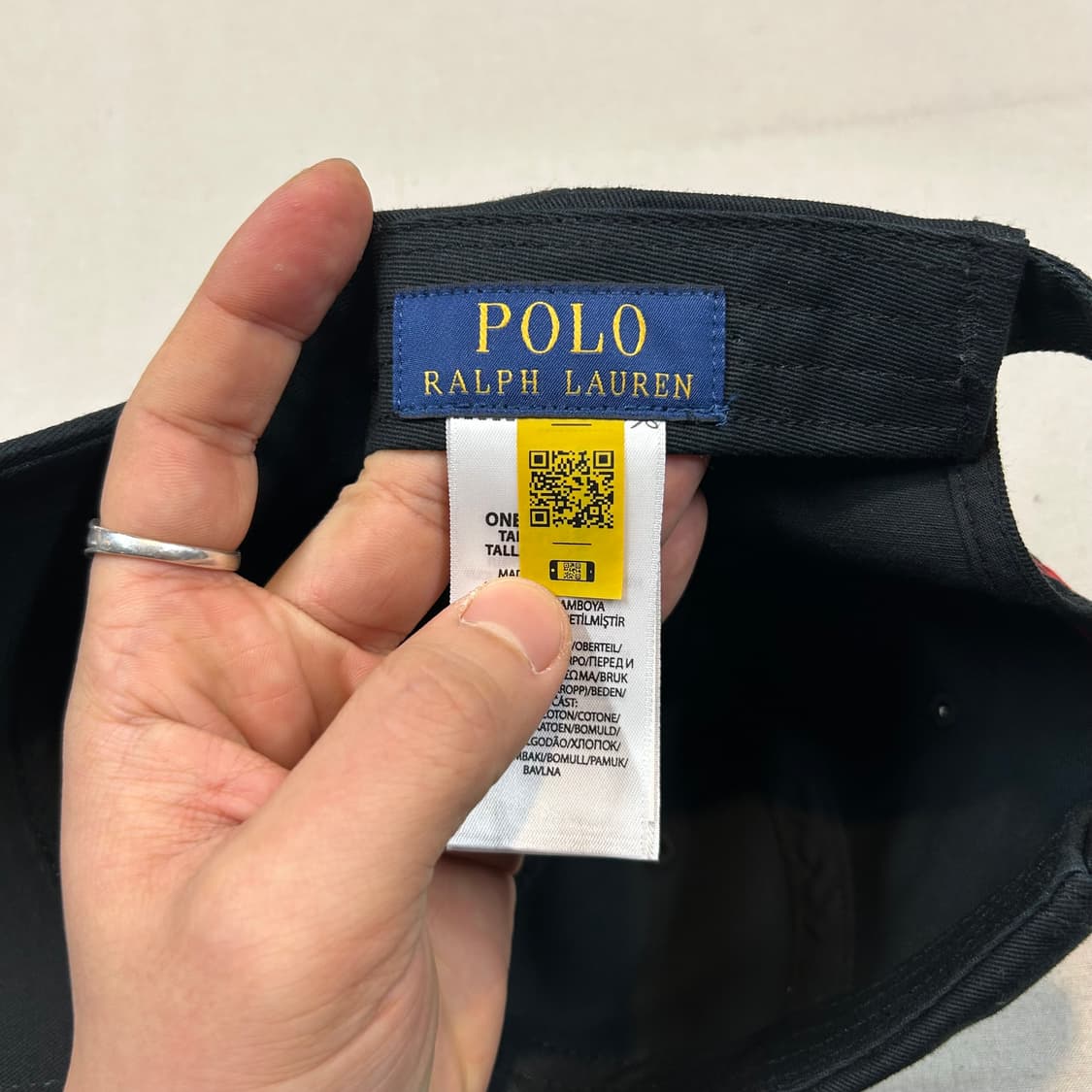 폴로 랄프로렌 아이코닉 치노 볼캡 모자 신형 큐알탭 블랙 상품이미지8