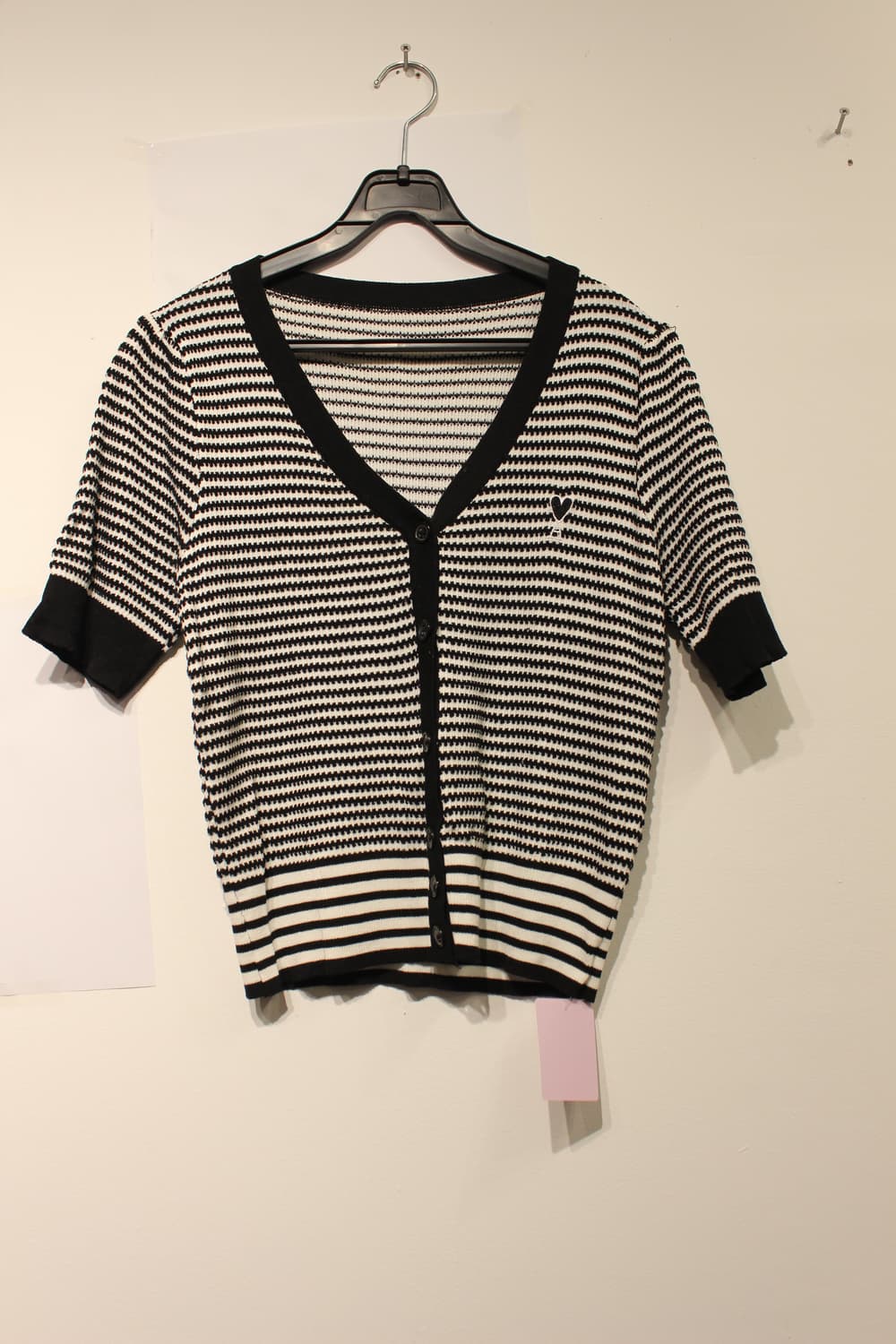 226. 스트라이프 니트 반팔 가디건 상품이미지1