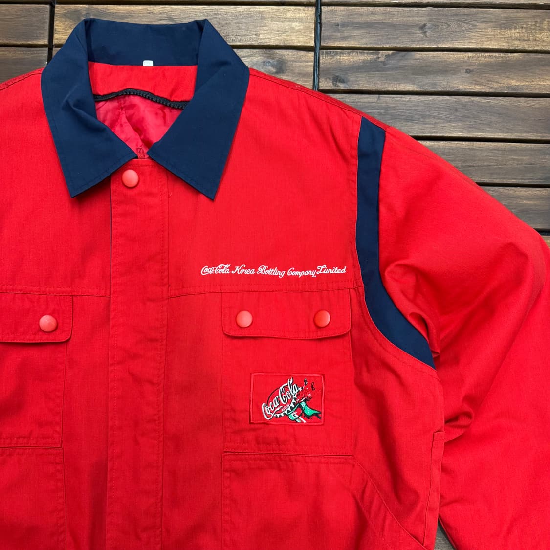 90s 코카콜라 코리아 오피셜 블루종 자켓 (XL)  상품이미지1