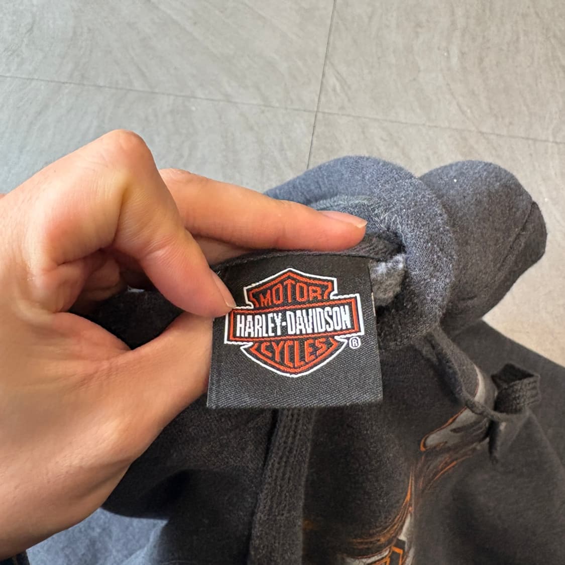 할리데이비슨 정품 다크 그레이 후디 후드티 상품이미지9