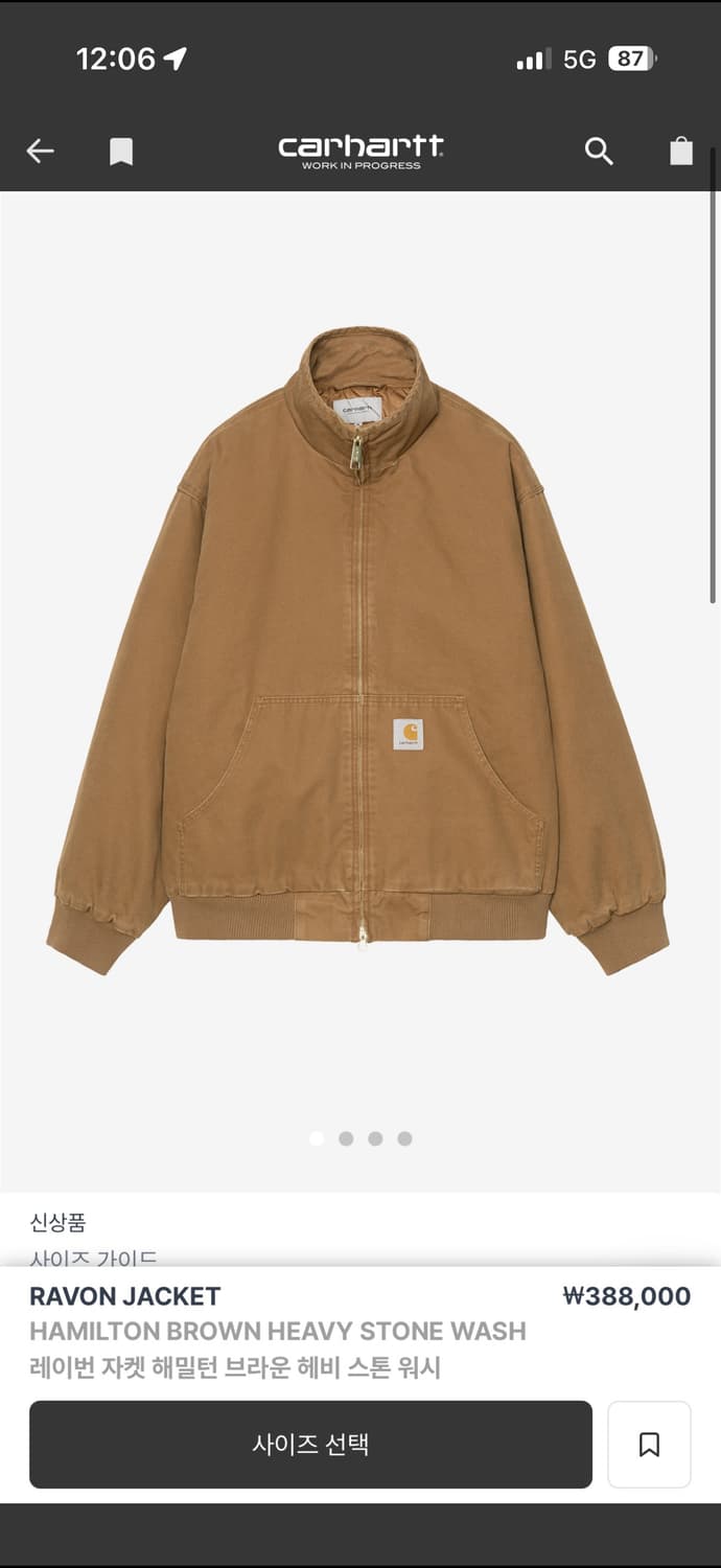 칼하트 WIP 레이번 자켓(M) 상품이미지1