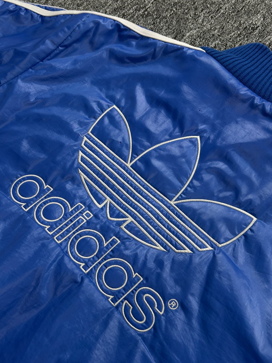아디다스 올드스쿨 로고 블루 점퍼 자켓 M  상품이미지6