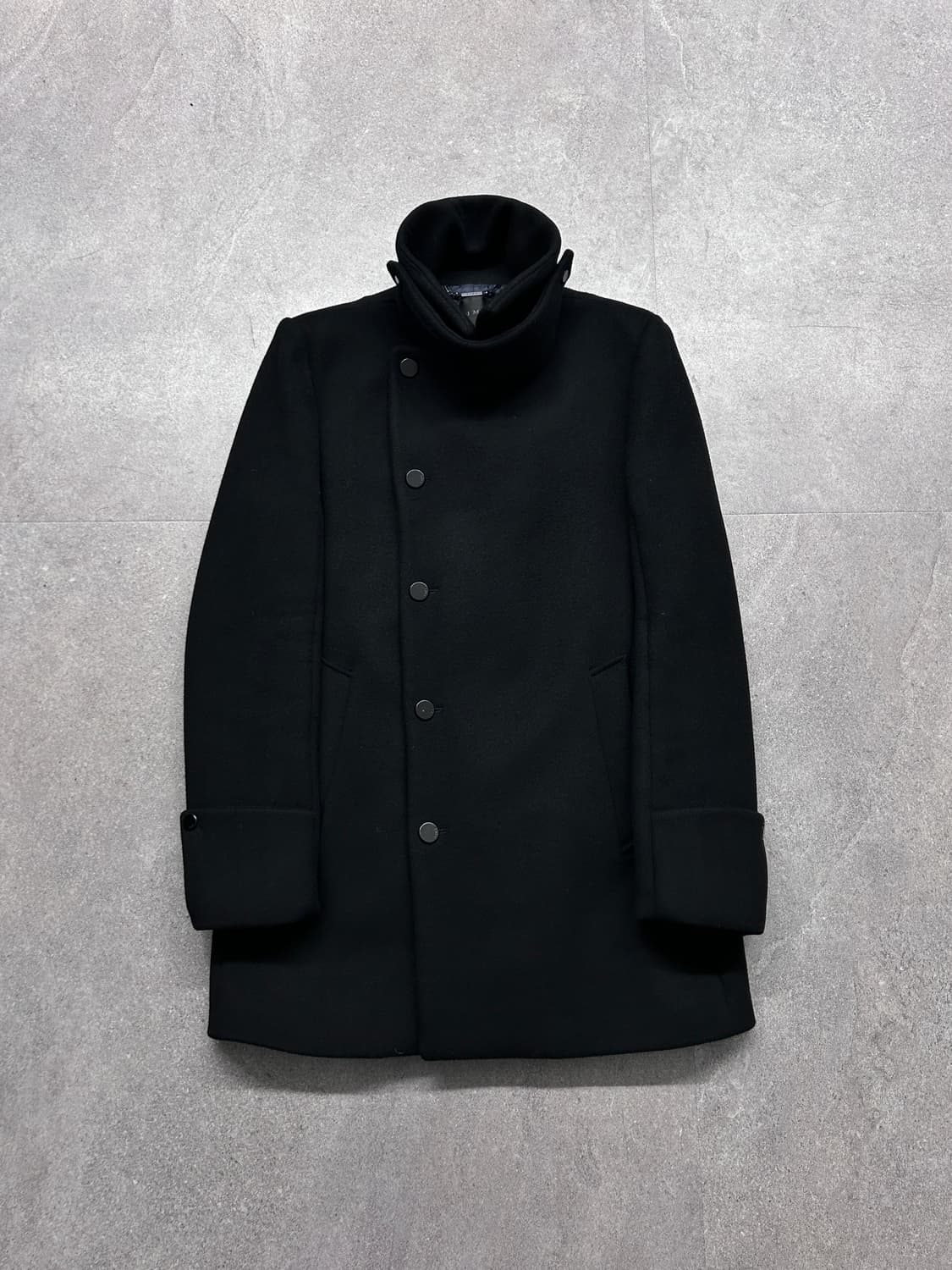 타임 옴므 하이넥 스트랩 울 코트 상품이미지3