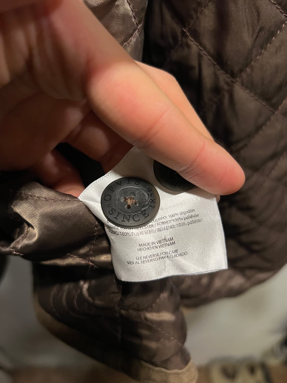 [L]ORVIS USA 오르비스 퀼팅 라이닝 브라운 캔버스 헌팅 자켓 상품이미지7