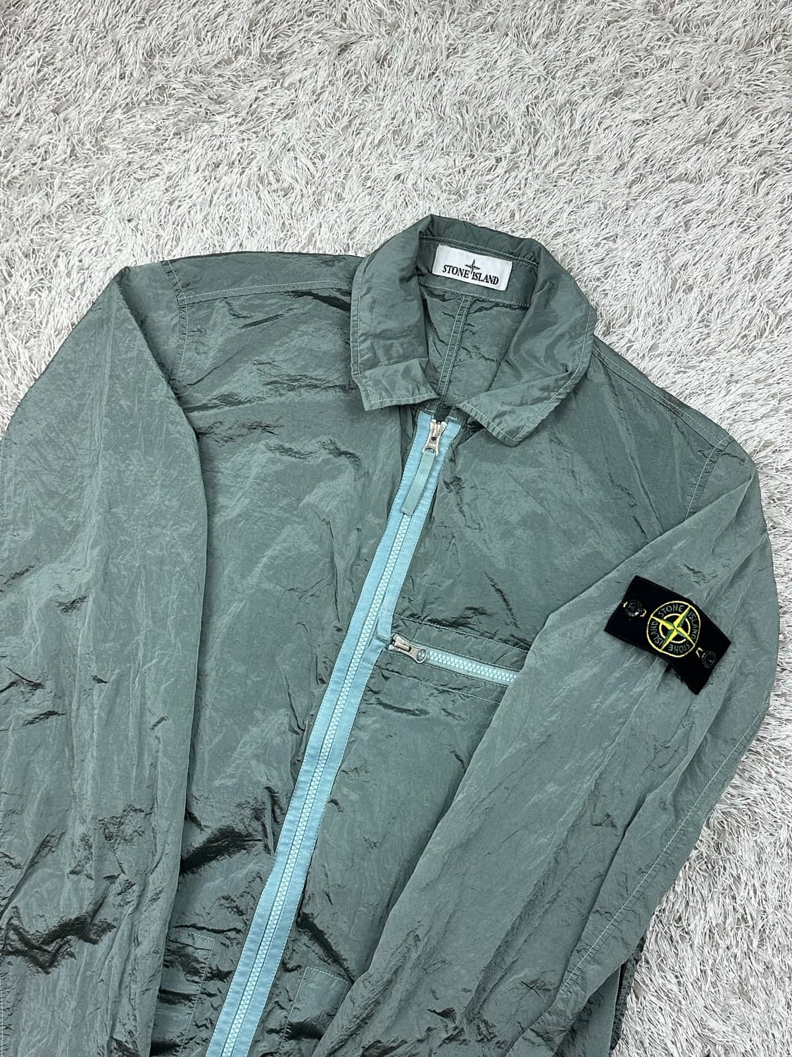 [XL] 백화점판 정품 스톤아일랜드 23SS 나일론 메탈 오버셔츠 상품이미지1