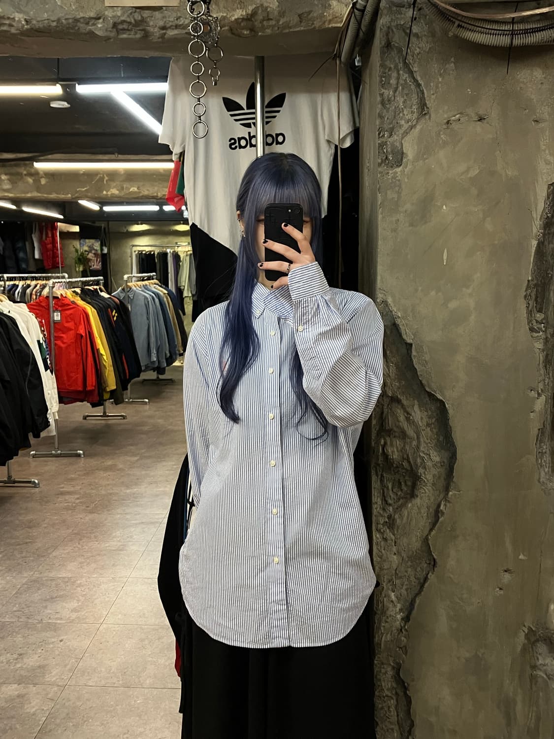 폴로 랄프로렌 스트라이프 셔츠 블루 M #csz2277 상품이미지2