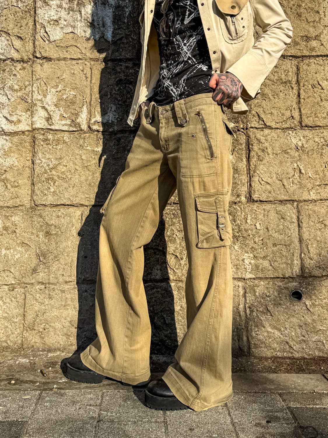 Vintage Wash Bootcut Cargo Pants 상품이미지3
