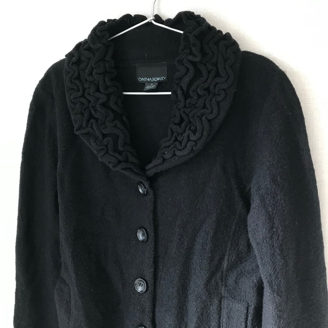 Appliqué collar wool jacket 아플리케 칼라 울 자켓 상품이미지2