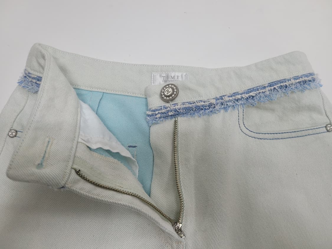 TIME 21SS 한섬 타임 와이드핏 데님 청바지 / 여 64 민트 연청 상품이미지7