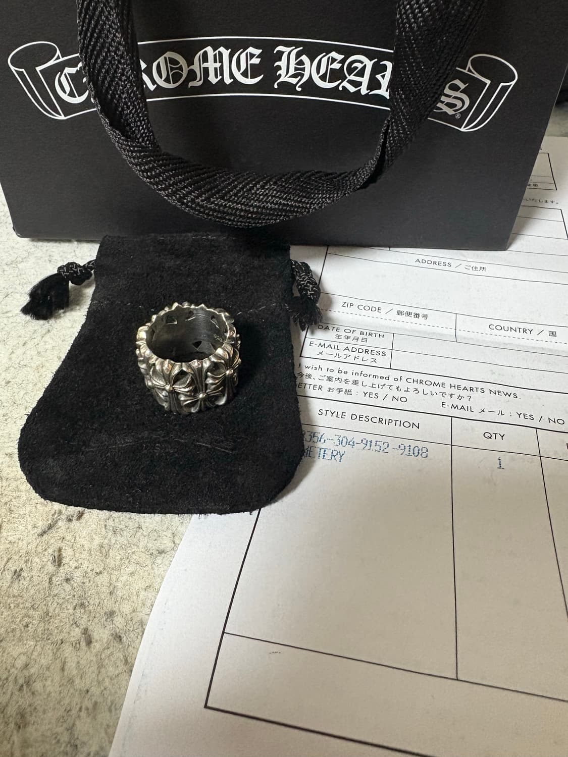 [us7]크롬하츠 세메터리링 상품이미지1