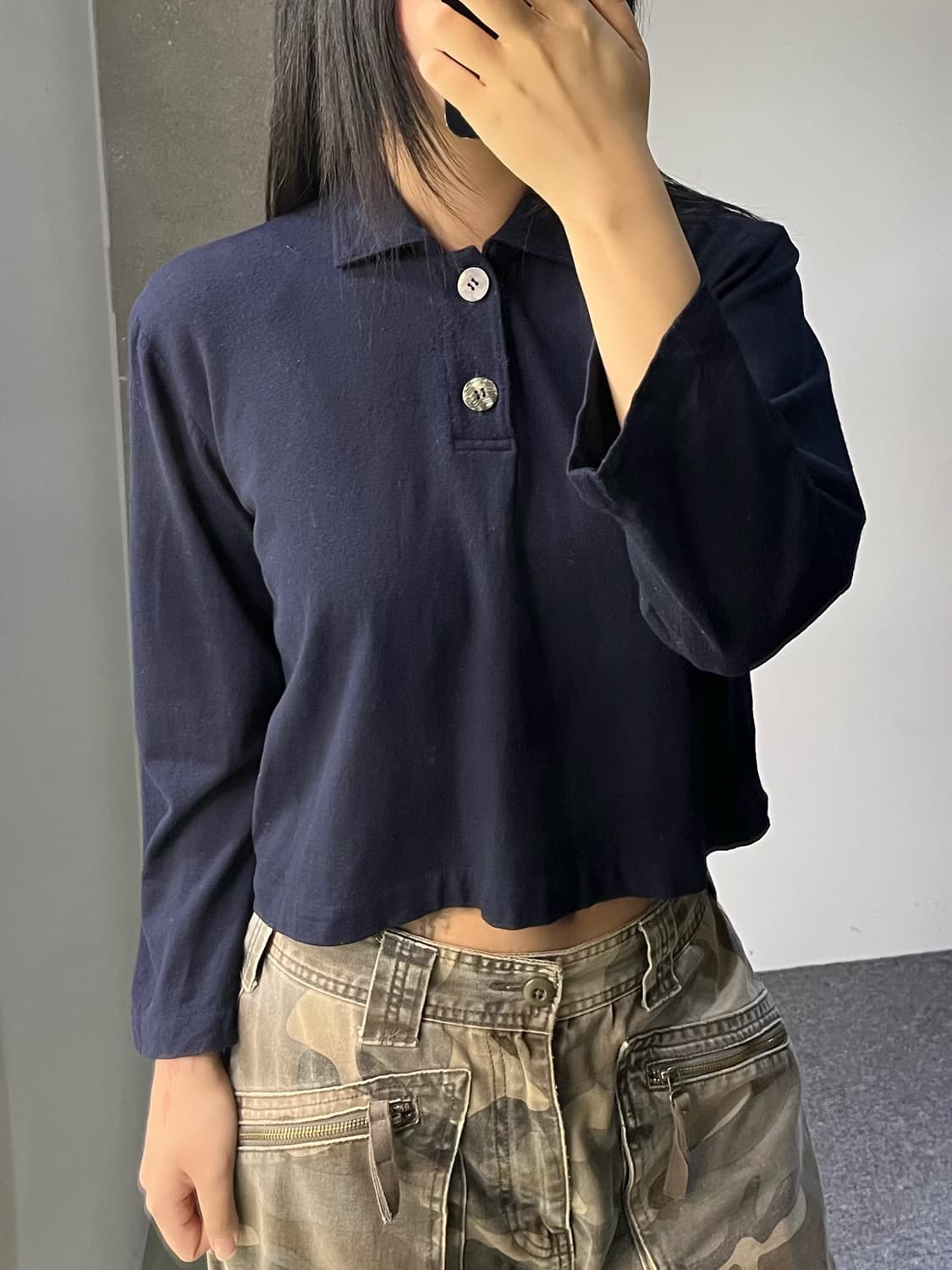 꼼데가르송 트리콧 카라 넥 울 니트 상품이미지2