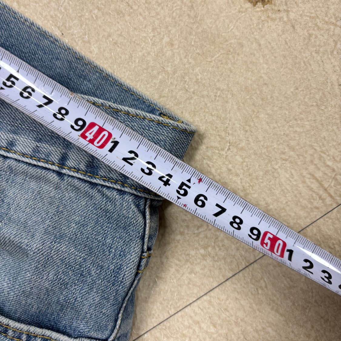 라코스테 연청 워싱 데님 팬츠 상품이미지6