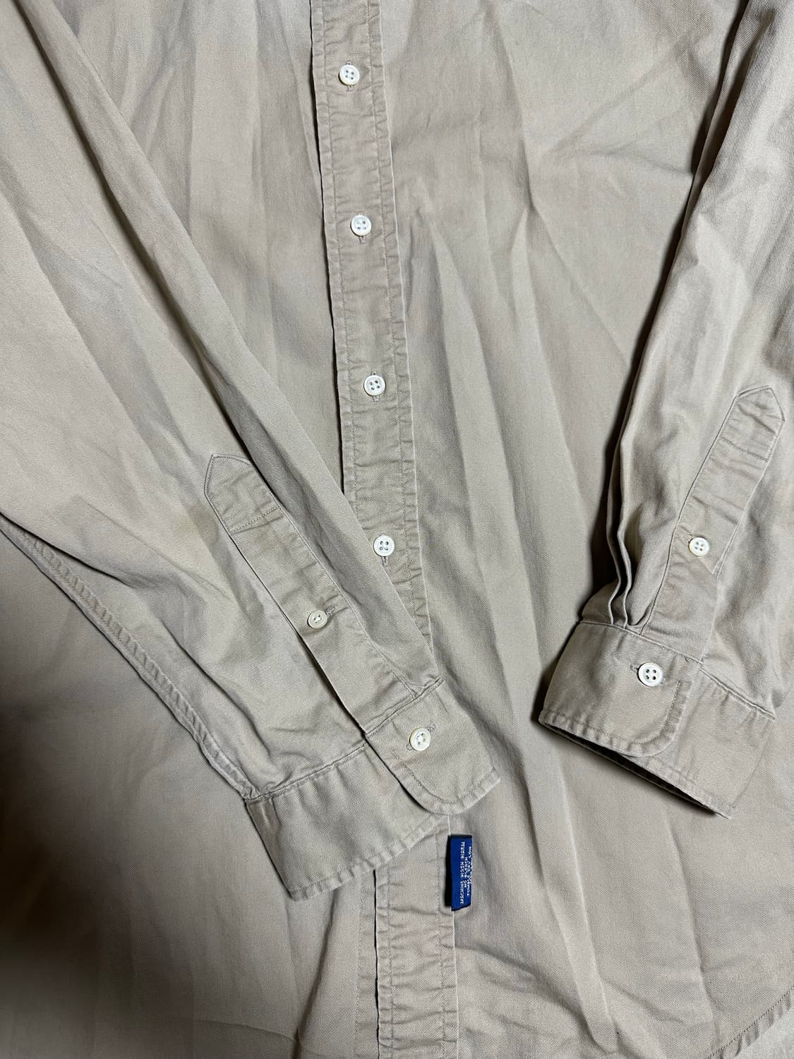 빈티지 폴로 셔츠 베이지 빅셔츠 캐나다제 상품이미지3