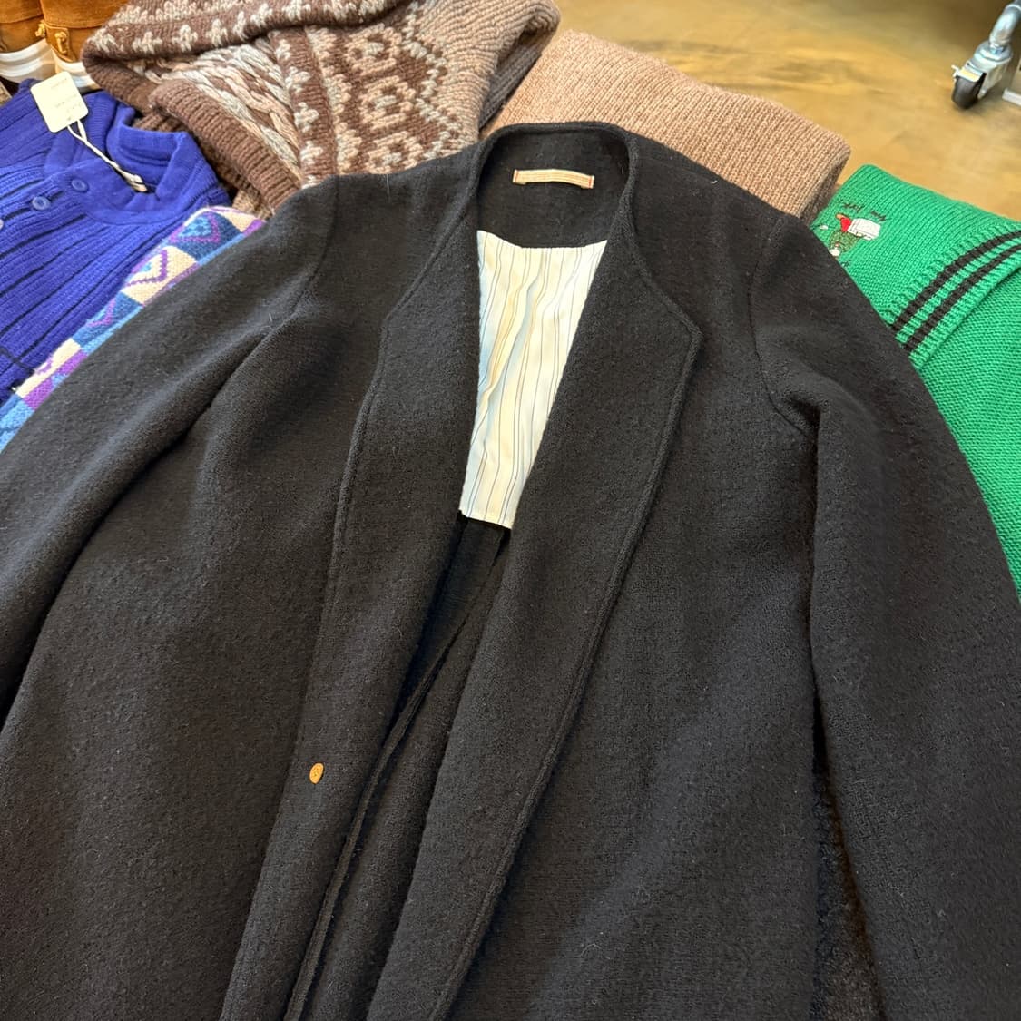 45RPM 차이나카라 에스닉 라이트 울 코트  상품이미지3