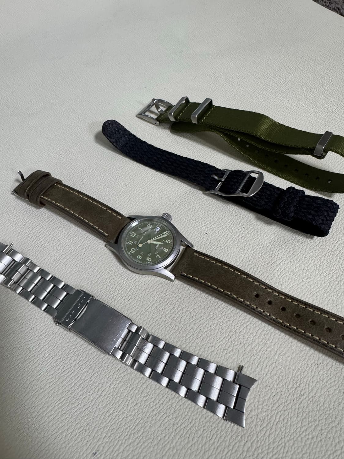 해밀턴 카키필드6359 (브레이슬릿+가죽+나토2) 상품이미지9