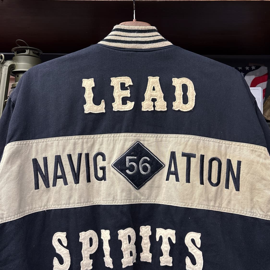 90s JPN 빈티지 자수 레터링 코튼 바시티 자켓 N934 상품이미지7