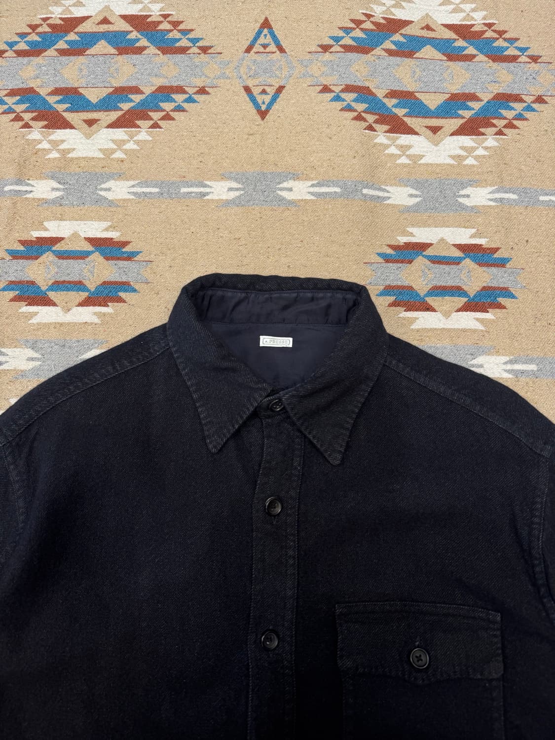 [2] 아프래세 CPO 셔츠 네이비 상품이미지3