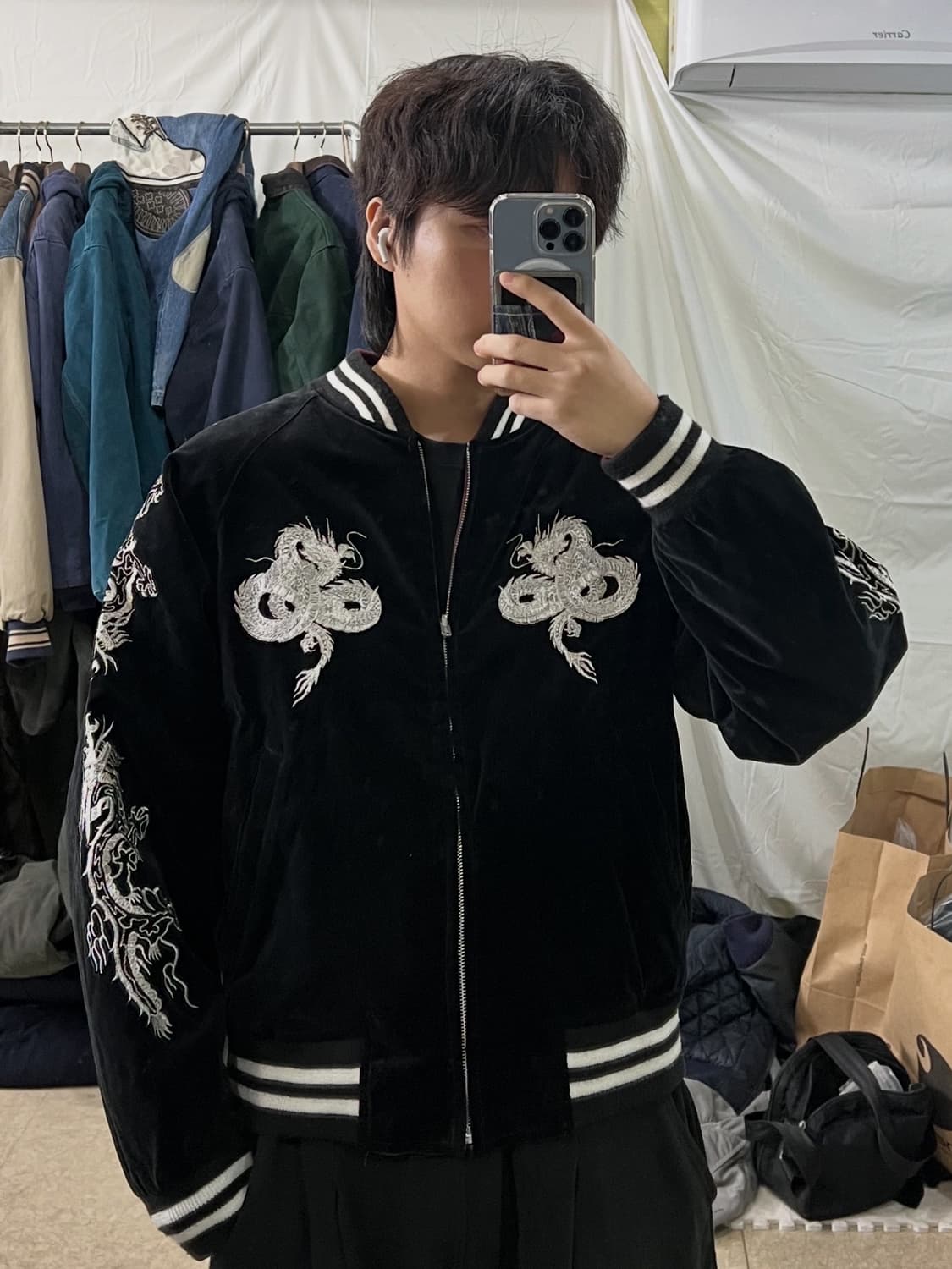 호시히메 벨벳 리버시블 스카쟌 자켓 상품이미지5