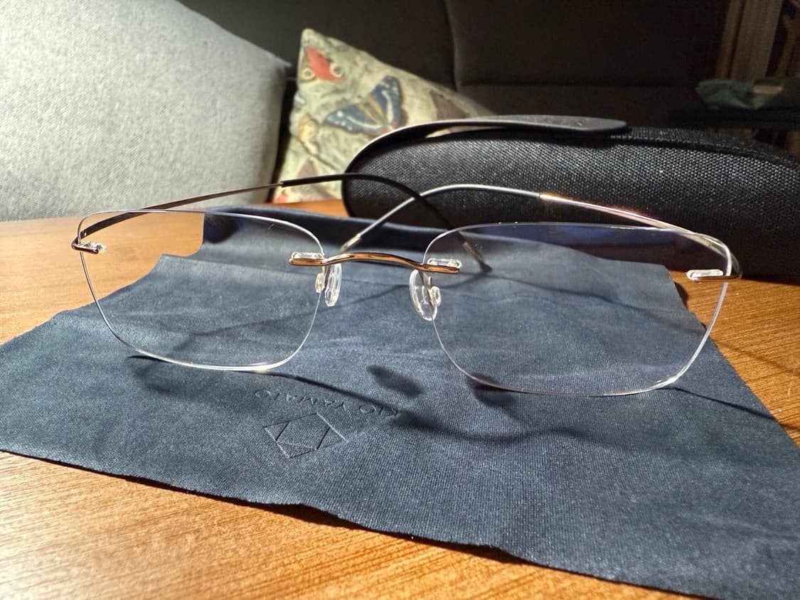 키오야마토 Kio Yamato 티타늄 무테안경 미착용 새상품  상품이미지5