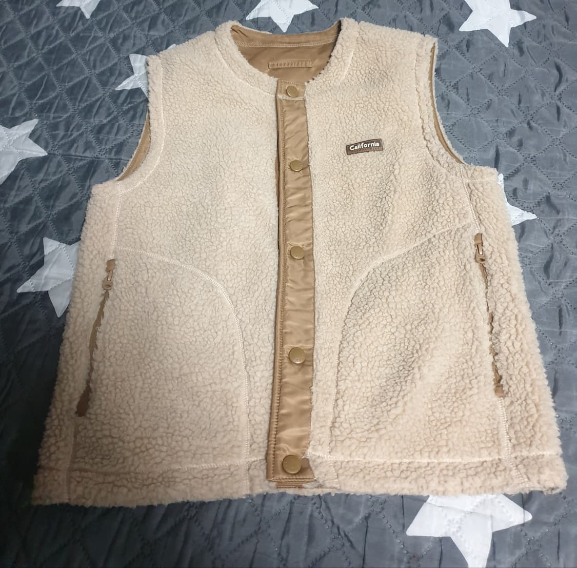 후아유 USA 리버시블 후리스 패딩 조끼 베스트 (S) 상품이미지1