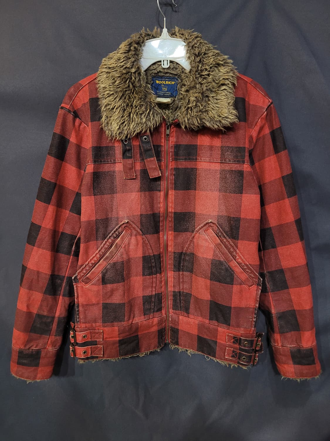 Woolrich 울리치 90s 초빈티지 타탄체크 펑크 쉐르파 워크자켓 상품이미지1